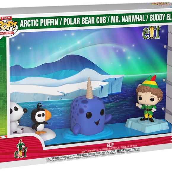 New-Funko Pop! Moment Deluxe: Elf Narwhal Scene Vinyl Figures